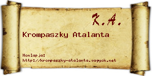 Krompaszky Atalanta névjegykártya